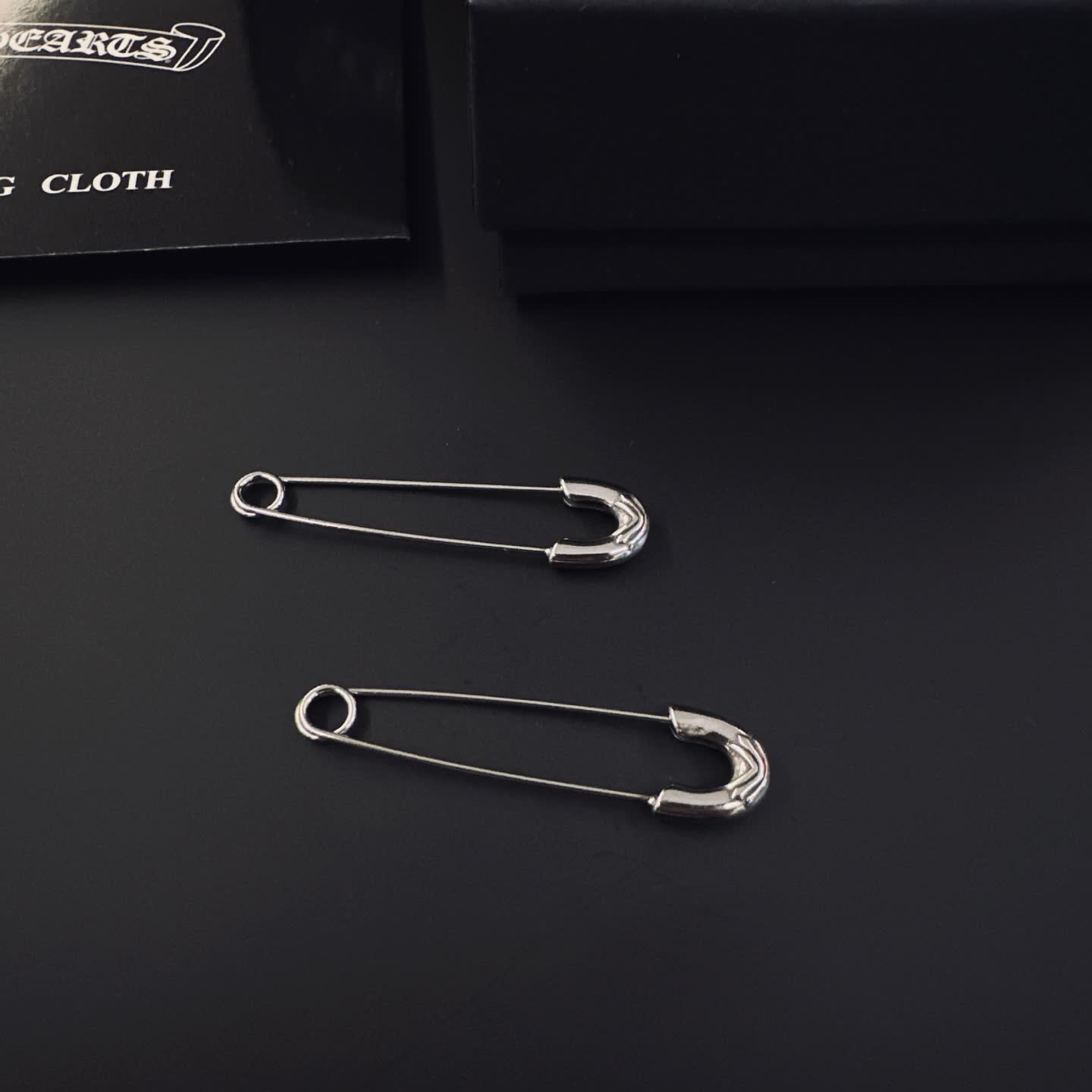 Chrome Hearts Silver Safety Pins
